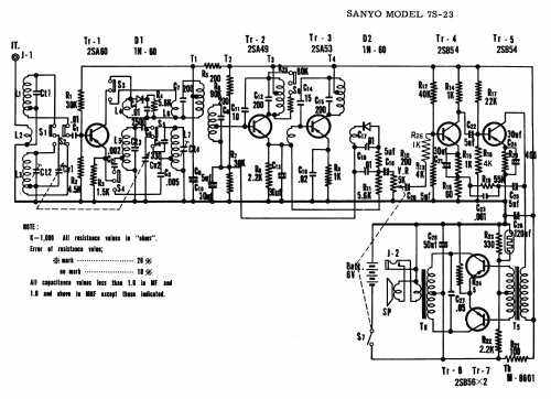 7S-23; Sanyo Electric Co. (ID = 1714576) Radio