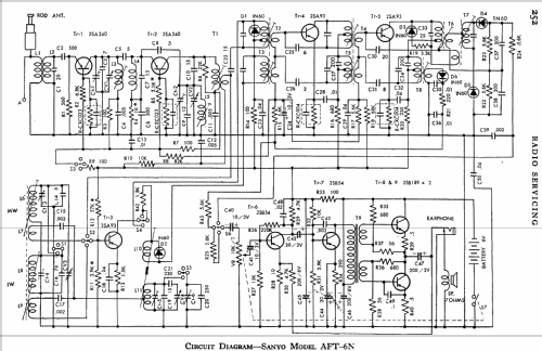 9 Transistor 3 Band AFT-6N; Sanyo Electric Co. (ID = 777354) Radio