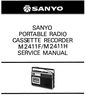 AM/FM Portable Radio Cassette Recorder M-2411F; Sanyo Electric Co. (ID = 2970482) Radio