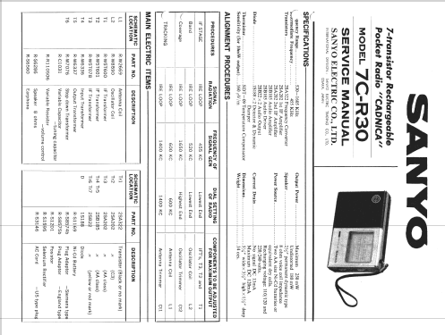 Cadnica 7C-R30; Sanyo Electric Co. (ID = 977334) Radio