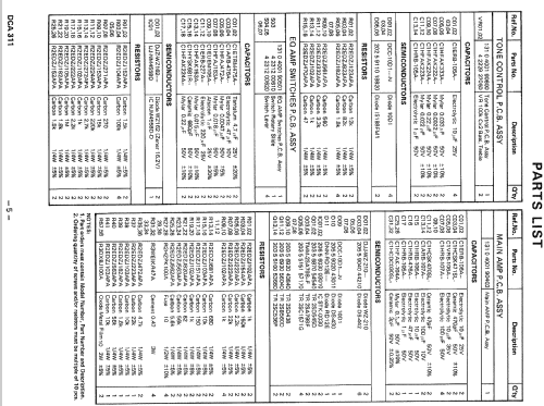 DCA-311; Sanyo Electric Co. (ID = 1006611) Ampl/Mixer