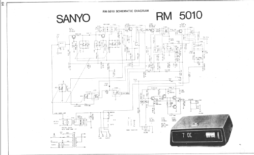 Digital 2 Band Clock Radio RM 5010; Sanyo Electric Co. (ID = 1762972) Radio