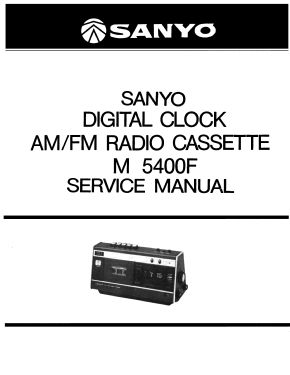 Radio Cassette Recorder with Digital Clock M-5400F /F-Canada /FE / FG; Sanyo Electric Co. (ID = 2990626) Radio