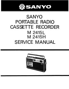 MW-SW1-SW2-FM Portable Radio Cassette Recorder M-2415H; Sanyo Electric Co. (ID = 2971667) Radio