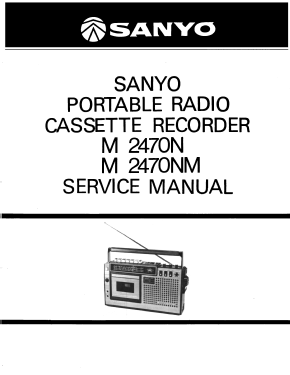 FM-SW-MW 3 Band Auto Play Portable Radio Cassette Recorder M-2470N; Sanyo Electric Co. (ID = 2976469) Radio