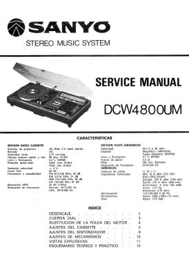 Hi-iFi Stereo System DCW 4800UM; Sanyo Electric Co. (ID = 2743048) Radio