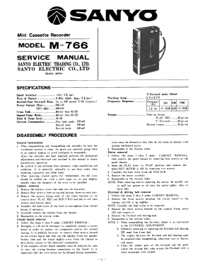 Mini Cassette Recorder M-766; Sanyo Electric Co. (ID = 2961730) Sonido-V
