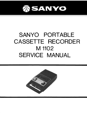 Cassette Recorder M-1102; Sanyo Electric Co. (ID = 2961157) Reg-Riprod
