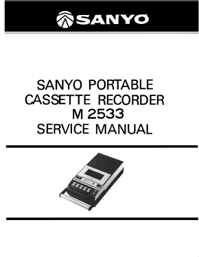 Portable Cassette Recorder M-2533; Sanyo Electric Co. (ID = 2990490) Reg-Riprod