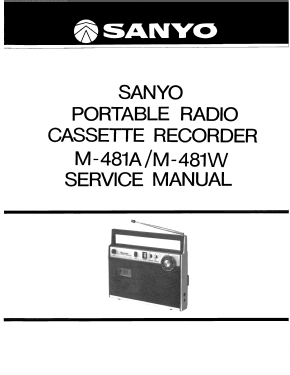 Portable Radio Cassette Recorder M-481A; Sanyo Electric Co. (ID = 2960291) Radio