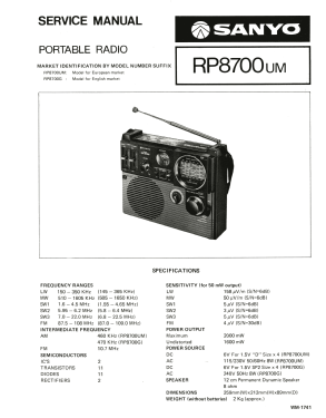 Pulsar AM/FM Multi Band Receiver RP-8700UM; Sanyo Electric Co. (ID = 3181119) Radio