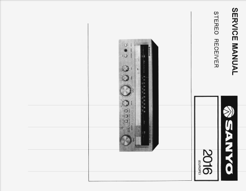 AM/FM Stereo Receiver 2016; Sanyo Electric Co. (ID = 2685720) Radio