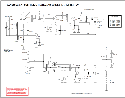 Six Transistor Deluxe 6C-17; Sanyo Electric Co. (ID = 2819711) Radio