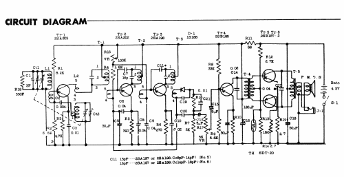 Six Transistor Portable 6C-19A; Sanyo Electric Co. (ID = 1713851) Radio