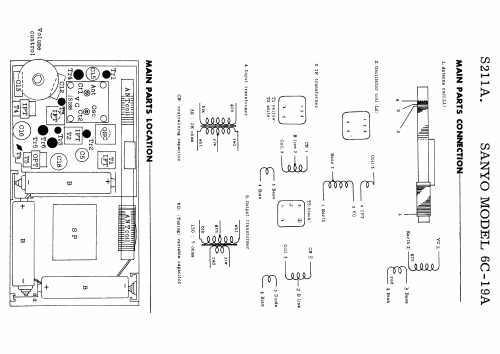 Six Transistor Portable 6C-19A; Sanyo Electric Co. (ID = 1713853) Radio