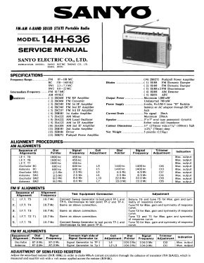 Solid State 14 - 4 Band 14 Transistor 14H-636; Sanyo Electric Co. (ID = 2998400) Radio