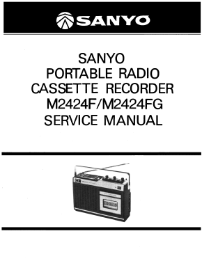 AM FM Portable Radio Cassette Recorder M-2424F; Sanyo Electric Co. (ID = 2972315) Radio