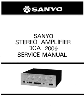 Stereo Amplifier DCA-200 /MV /SEV /UK; Sanyo Electric Co. (ID = 3001774) Ampl/Mixer