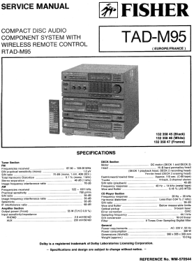 Compact Disc Audio Component System TAD-M95 + STE-M95; Fisher Radio; New (ID = 2749303) Radio