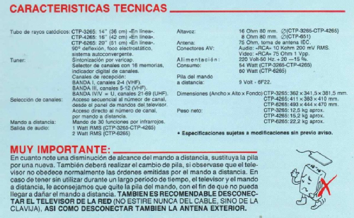 QU4TTRO CTP-3265 ; Sanyo España, Eurotr (ID = 3010339) Télévision