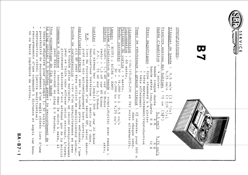 B7; SBR Société Belge (ID = 1463206) Enrég.-R