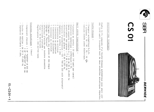 Elektrofoon / Electrophone CS01; SBR Société Belge (ID = 2115247) R-Player