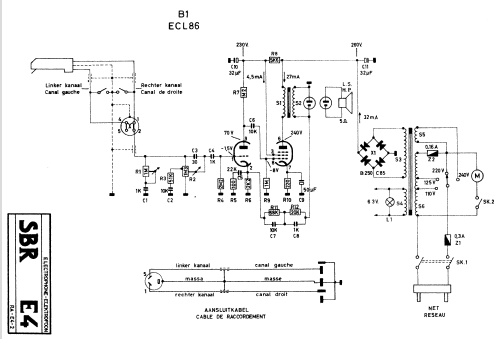 Elektrofoon / Electrophone E4; SBR Société Belge (ID = 2114989) Ton-Bild