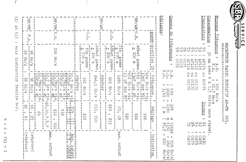 P23; SBR Société Belge (ID = 1093092) Radio