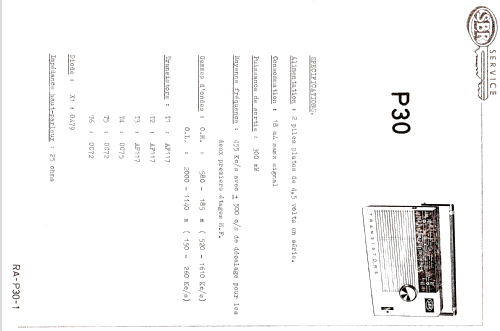 P30; SBR Société Belge (ID = 1107941) Radio