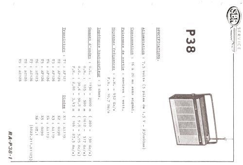 P38; SBR Société Belge (ID = 1182152) Radio