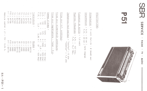 P51; SBR Société Belge (ID = 1265922) Radio