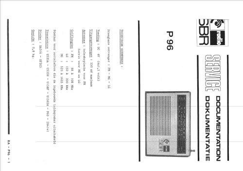 P96; SBR Société Belge (ID = 1472239) Radio