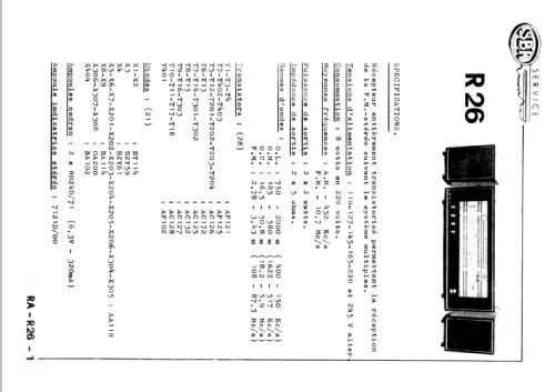 R26; SBR Société Belge (ID = 2116760) Radio