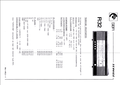 R32; SBR Société Belge (ID = 2116964) Radio