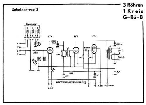 Schalecotrop 3B; Schaleco - Schackow, (ID = 38059) Radio