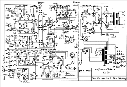 Koffermischverstärker KV 50 mit ES; Schaller electronic, (ID = 1401124) Ampl/Mixer