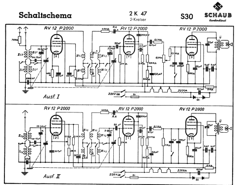 2K47 I + II; Schaub und Schaub- (ID = 43922) Radio