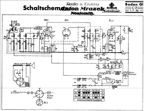 Baden 36G; Schaub und Schaub- (ID = 304577) Radio