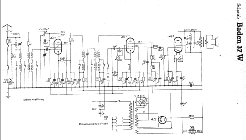 Baden 37W; Schaub und Schaub- (ID = 5733) Radio