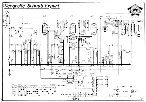 Der große Schaub Exportsuper; Schaub und Schaub- (ID = 2072444) Radio