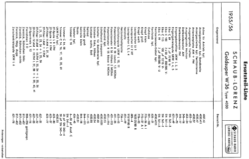 Goldsuper W36 4030; Schaub und Schaub- (ID = 404463) Radio