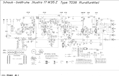 Goldtruhe Illustra 17 W35Z 7038; Schaub und Schaub- (ID = 1372004) TV-Radio