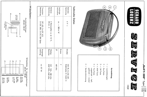 Golf T200 12180 12181 12182; Schaub und Schaub- (ID = 467502) Radio