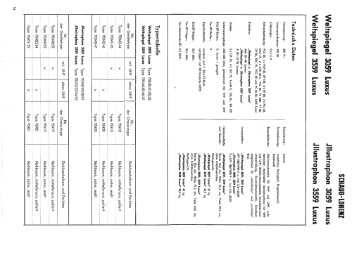 Illustraphon 3059 Luxus 70448/70449/70450/70451; Schaub und Schaub- (ID = 808324) Television