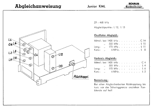 Junior II KML; Schaub und Schaub- (ID = 2215349) Radio