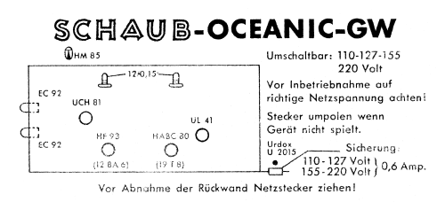 Oceanic GW; Schaub und Schaub- (ID = 2475409) Radio