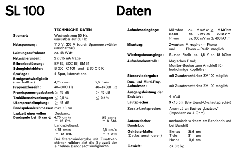 SL100; Schaub und Schaub- (ID = 1003300) Sonido-V