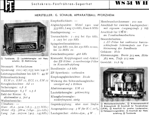 Super WS51 W II; Schaub und Schaub- (ID = 1026304) Radio