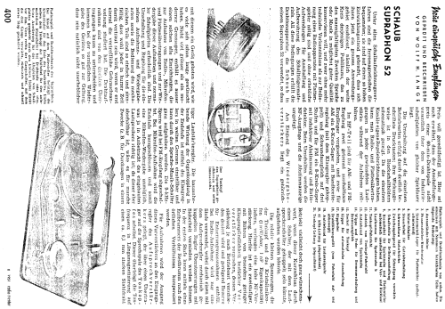 Supraphon 52; Schaub und Schaub- (ID = 959605) Radio