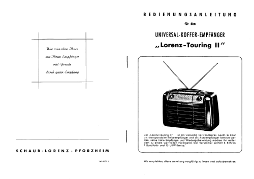 Touring II 9021; Lorenz; Berlin, (ID = 373983) Radio